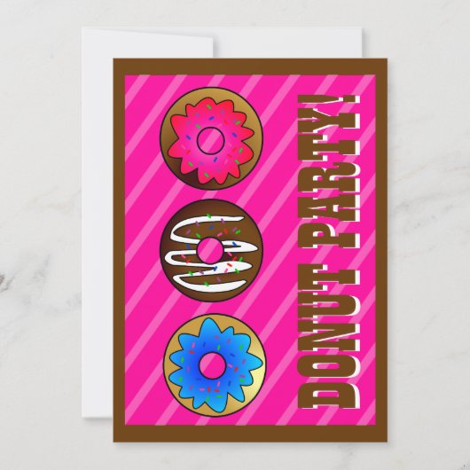 Invitation mignon 5 x 7 d'anniversaire de partie (Devant)