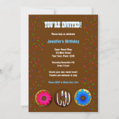 Invitation mignon 5 x 7 d'anniversaire de partie (Dos)