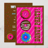 Invitation mignon 5 x 7 d'anniversaire de partie (Devant / Derrière)
