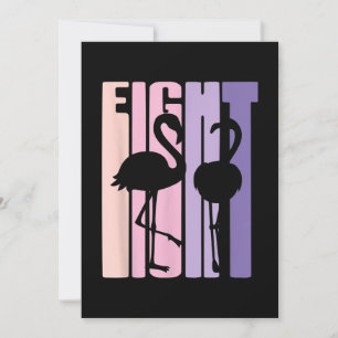 Invitation Mignon 8e cadeau d'anniversaire I Flamant rose I 8