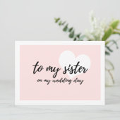 Invitation Mignon "à ma sœur le jour de mon mariage" (Debout devant)