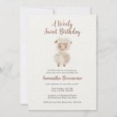 Invitation Mignon agneau mouton gingham (Devant)