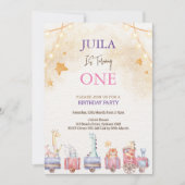 Invitation mignon animal 1ère fête d'anniversaire (Devant)