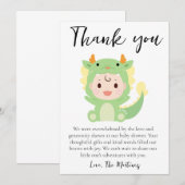 Invitation mignon baby shower de messages de remerciement car (Devant / Derrière)