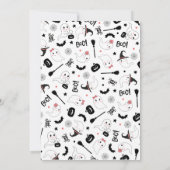 Invitation Mignon Boo Fantôme Effrayant Halloween Fille Rose (Dos)