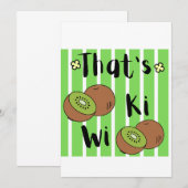 Invitation Mignon C'est graphique de fruit kiwi (Devant / Derrière)