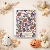 Mignon Chat Violet Halloween Cuisine Effrayante