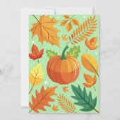 Invitation mignon Citrouille fête d'automne enfant de 1er ann (Dos)