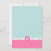 Invitation Mignon comme premier anniversaire de bouton (Dos)