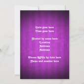 Invitation Mignon crâne gothique violet et noir 5x7 anniversa (Dos)