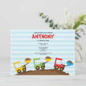 Invitation mignon de fête d'anniversaire de (Debout devant)