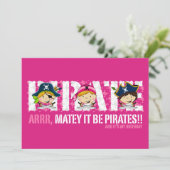 Invitation mignon de partie de pirates (Debout devant)