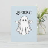 Invitation Mignon et effrayant Joyeux Halloween (Debout devant)