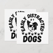 Invitation Mignon facilement distrait par les chiens amateurs (Devant / Derrière)
