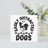 Invitation Mignon facilement distrait par les chiens amateurs (Debout devant)