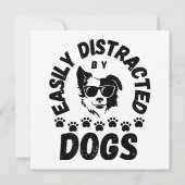 Invitation Mignon facilement distrait par les chiens amateurs (Dos)