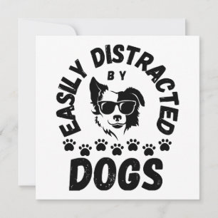 Invitation Mignon facilement distrait par les chiens amateurs