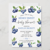 Invitation mignon fermiers marché bleuet baby shower doux (Devant)