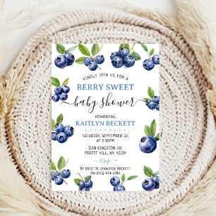 Invitation mignon fermiers marché bleuet baby shower doux
