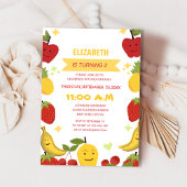 Invitation mignon fruit thème unique enfant anniversaire
