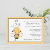 Invitation Mignon gaffez le baby shower de point de polka (Debout devant)
