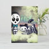 Invitation Mignon mais avec une touche de macabre (Debout devant)