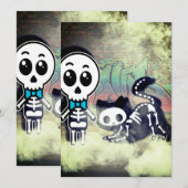 Invitation Mignon mais avec une touche de macabre (Devant / Derrière)