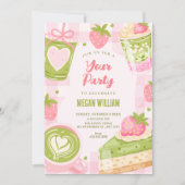 Invitation Mignon matcha à la fraise sucré  (Devant)
