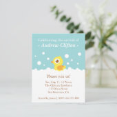 Invitation Mignon mignon avec la partie de baby shower bleue (Debout devant)