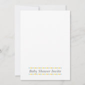 Invitation Mignon mignon avec la partie de baby shower de (Dos)