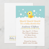 Invitation Mignon mignon avec la partie de baby shower de (Devant / Derrière)