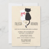 Invitation mignon moderne de mariage de monogramme (Devant)