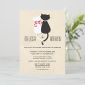 Invitation mignon moderne de mariage de monogramme (Debout devant)