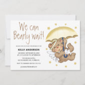 Invitation Mignon On Peut à peine attendre! Baby shower (Devant)