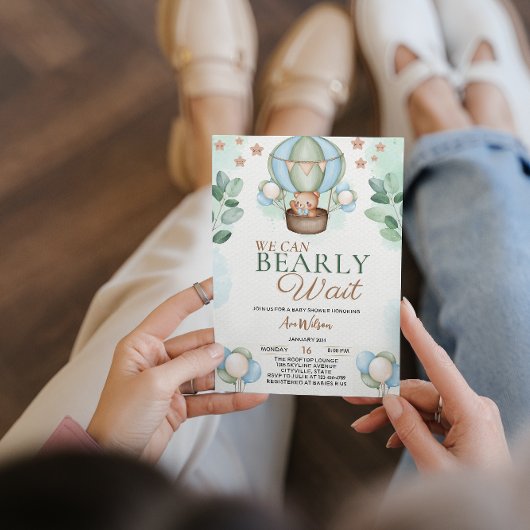 Invitation mignon on peut faire peur d'attendre baby shower