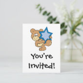 Invitation mignon ours en peluche de l'hanoukka star de la te (Debout devant)