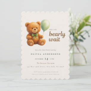 Invitation Mignon Ourson Nous Pouvons à Peine Attendre Bébé V