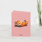 Invitation Mignon Panda Rouge se Relaxant Design d'Animal Kaw (Dos)