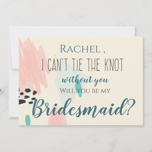 Invitation Mignon Pastel Je ne peux pas Cravate le noeud sans (Devant)