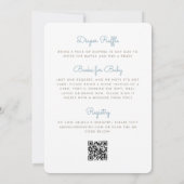 Invitation Mignon petit QR Code boulette Garçon bleu Baby Sho (Dos)