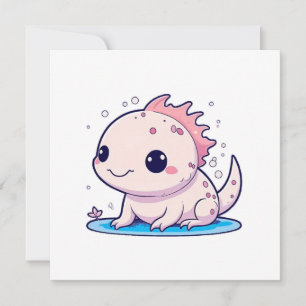 Invitation mignon philosophe axolotl