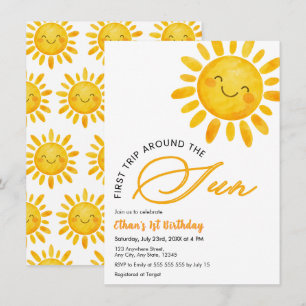 Invitation Mignon Premier Tour Autour du Soleil 1er Anniversa