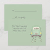 Invitation Mignon Réponse de Mariage Juste Mariés (Devant / Derrière)