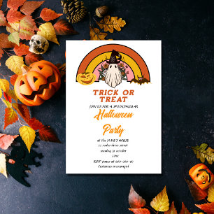 Invitation mignon rétro super halloween gost