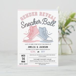 Invitation Mignon rose bleu sexe révéler balle basket