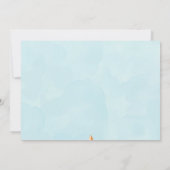 Invitation Mignon tortue photo anniversaire de enfant (Dos)