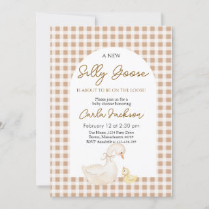 Invitation Mignon Une Nouvelle Fête de Naissance de Bébé Oie