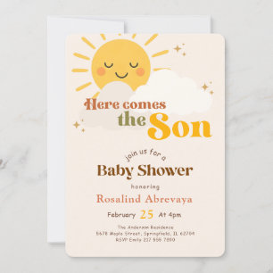 Invitation Mignon Voici le Fils Baby Shower