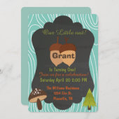 Invitation mignonne 4 de fête d'anniversaire de (Devant / Derrière)