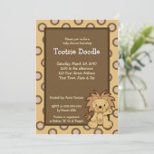 Invitation mignonne à la mode de baby shower du (Debout devant)